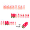 12 Sizes-24 Pcs Press On Nails JP4045