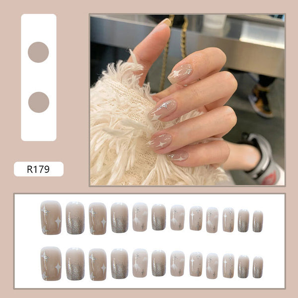 12 Sizes-24 Pcs Press On Nails R161