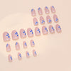 12 Sizes-24 Pcs Press On Nails W1652