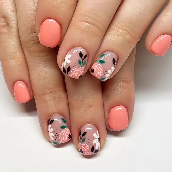 12 Sizes-24 Pcs Press On Nails Y097