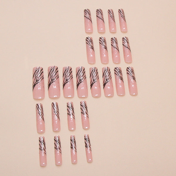 12 Sizes-24 Pcs Press On Nails G014