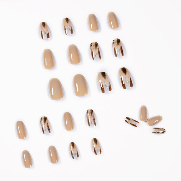 12 Sizes-24 Pcs Press On Nails JP1003