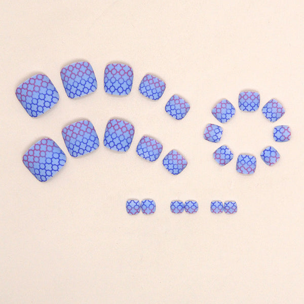 12 Sizes-24 Pcs Press On Nails F124