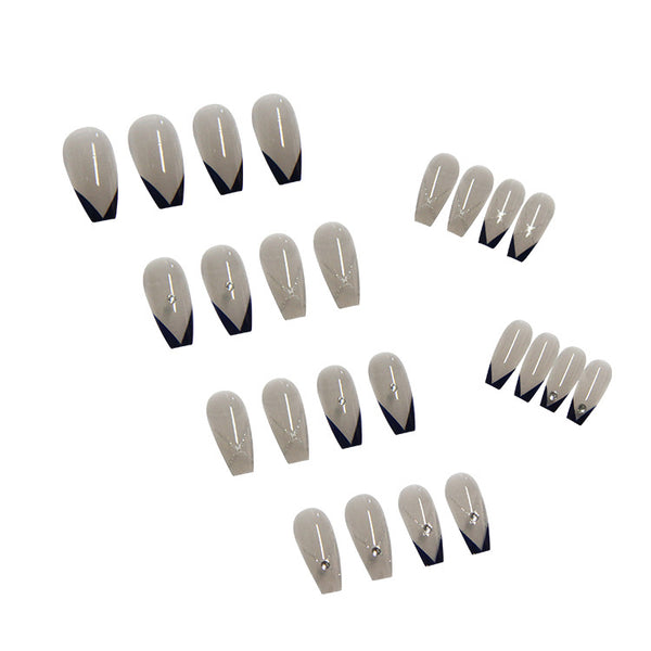 12 Sizes-24 Pcs Press On Nails Z048