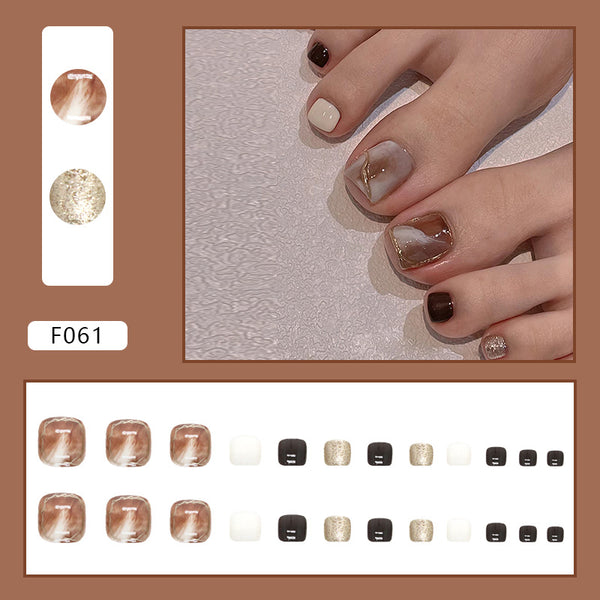 12 Sizes-24 Pcs Press On Nails F061