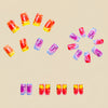12 Sizes-24 Pcs Press On Nails Y617