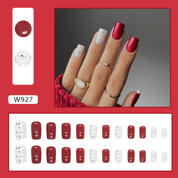 12 Sizes-24 Pcs Press On Nails W921