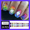 12 Sizes-24 Pcs Press On Nails Y222