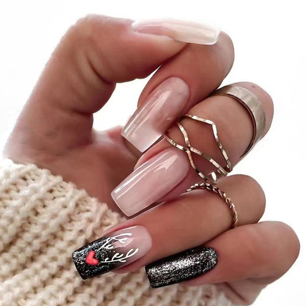 12 Sizes-24 Pcs Press On Nails W1487