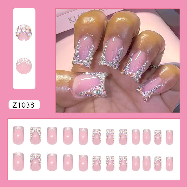 12 Sizes-24 Pcs Press On Nails Z1038