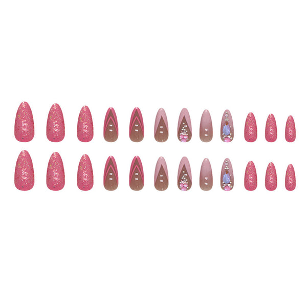 12 Sizes-24 Pcs Press On Nails Z796