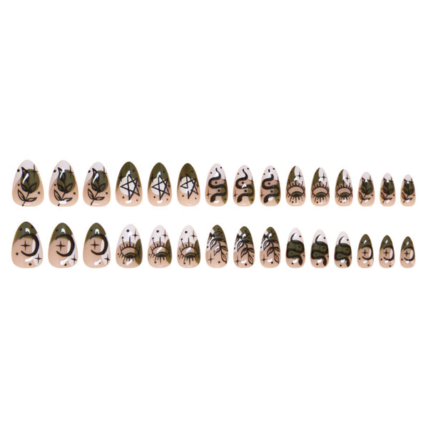 30 Pcs Press On Nails W1744
