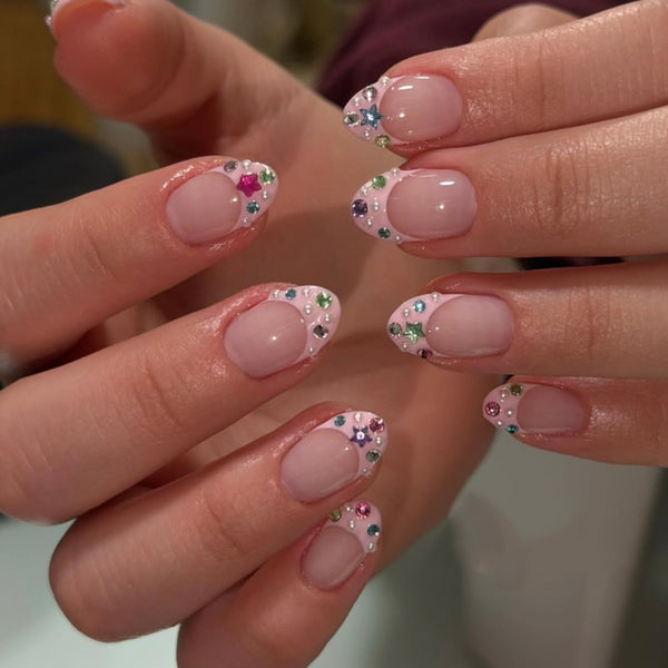 12 Sizes-24 Pcs Press On Nails JP4312