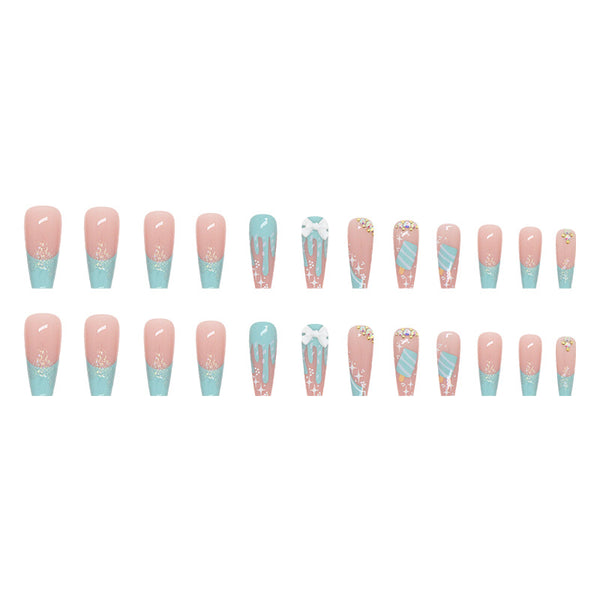 12 Sizes-24 Pcs Press On Nails Z707