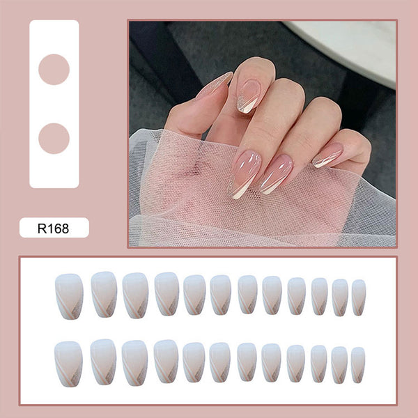 12 Sizes-24 Pcs Press On Nails R161