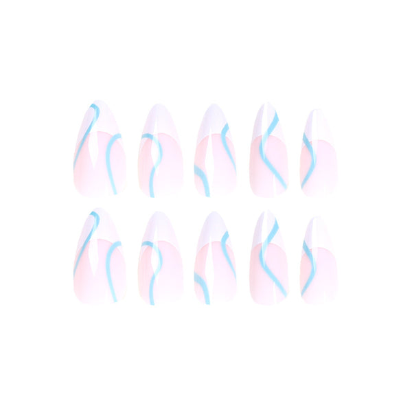 12 Sizes-24 Pcs Press On Nails JP1525