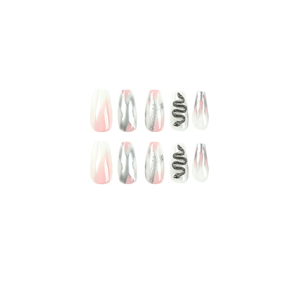 12 Sizes-24 Pcs Press On Nails JP2622