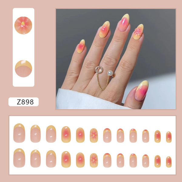 12 Sizes-24 Pcs Press On Nails Z898