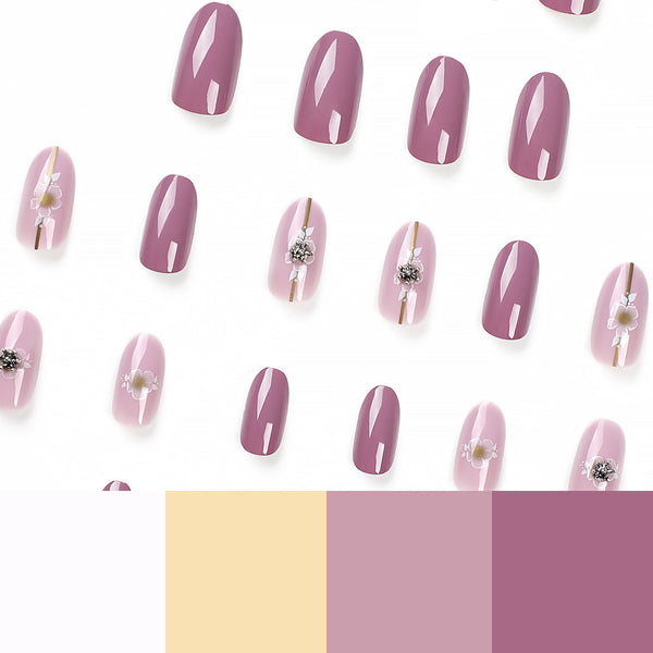 12 Sizes-24 Pcs Press On Nails JP2757
