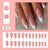 12 Sizes-24 Pcs Press On Nails W723