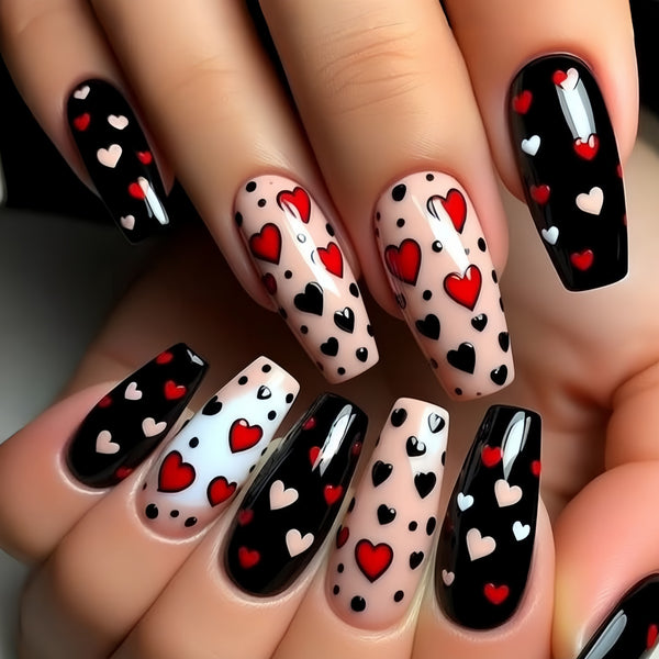 12 Sizes-24 Pcs Press On Nails Y1701