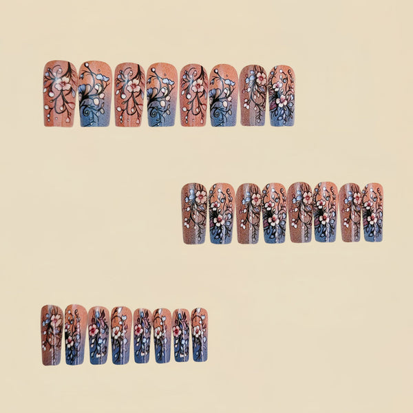 12 Sizes-24 Pcs Press On Nails Y872