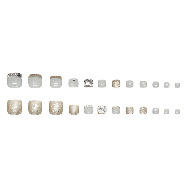 12 Sizes-24 Pcs Press On Nails F050