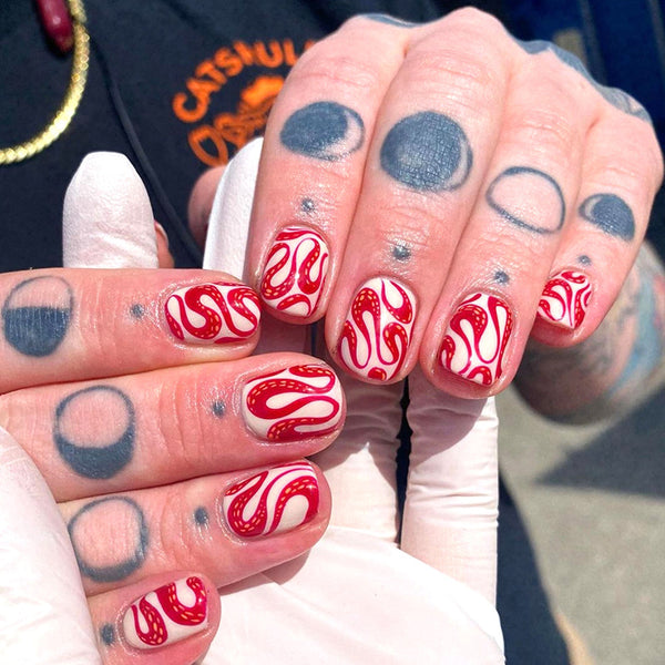 12 Sizes-24 Pcs Press On Nails W896