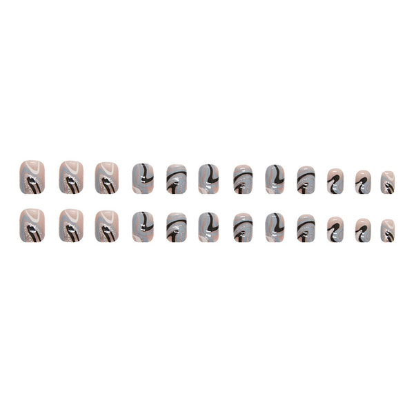 12 Sizes-24 Pcs Press On Nails W371