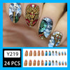 12 Sizes-24 Pcs Press On Nails Y219