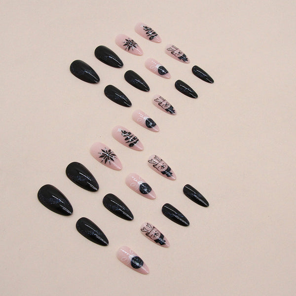 12 Sizes-24 Pcs Press On Nails W1212