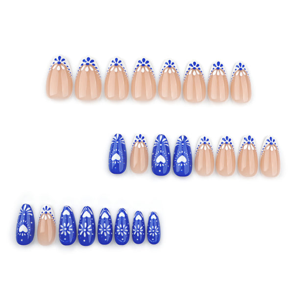 12 Sizes-24 Pcs Press On Nails JP3538