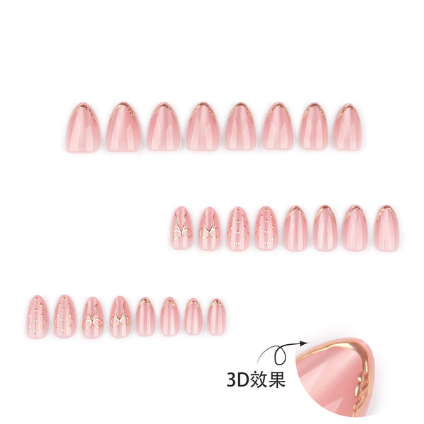 12 Sizes-24 Pcs Press On Nails JP4288