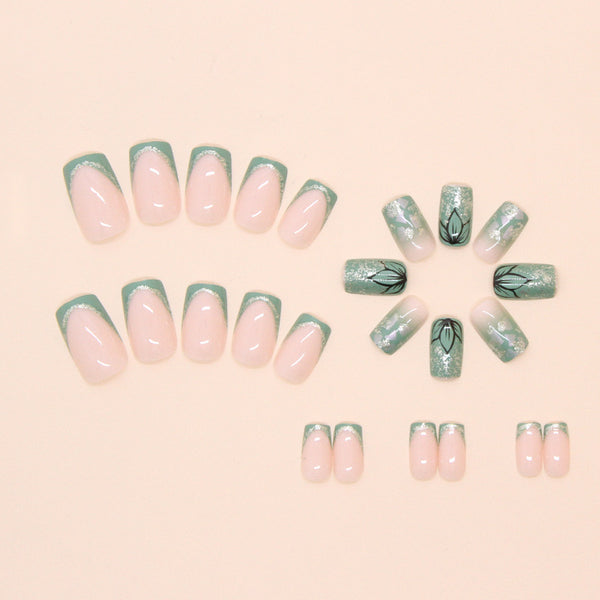 12 Sizes-24 Pcs Press On Nails W1795