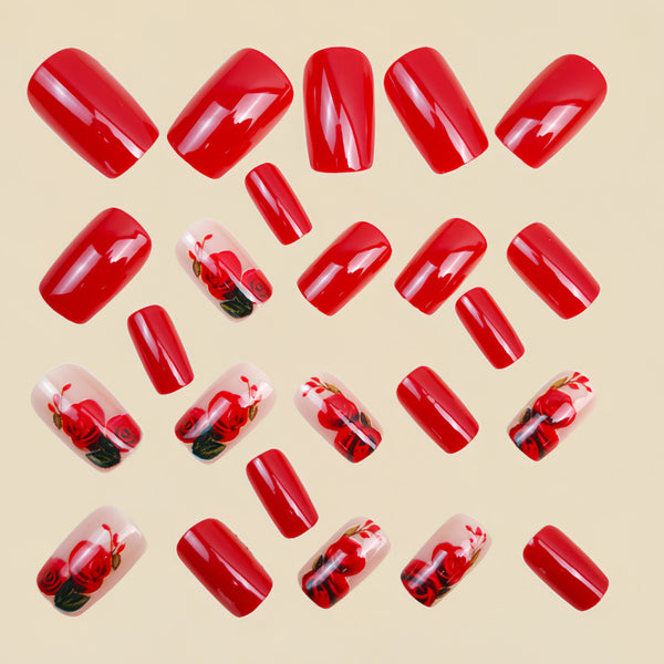 12 Sizes-24 Pcs Press On Nails Y1665