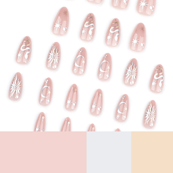 12 Sizes-24 Pcs Press On Nails JP3676