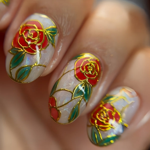12 Sizes-24 Pcs Press On Nails Y1865