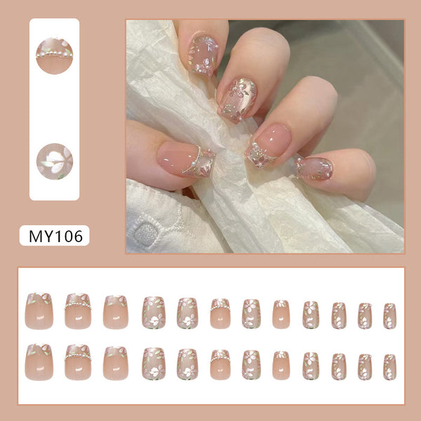12 Sizes-24 Pcs Press On Nails MY106