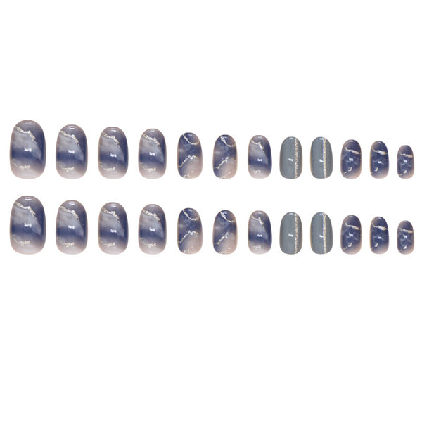 12 Sizes-24 Pcs Press On Nails W1601