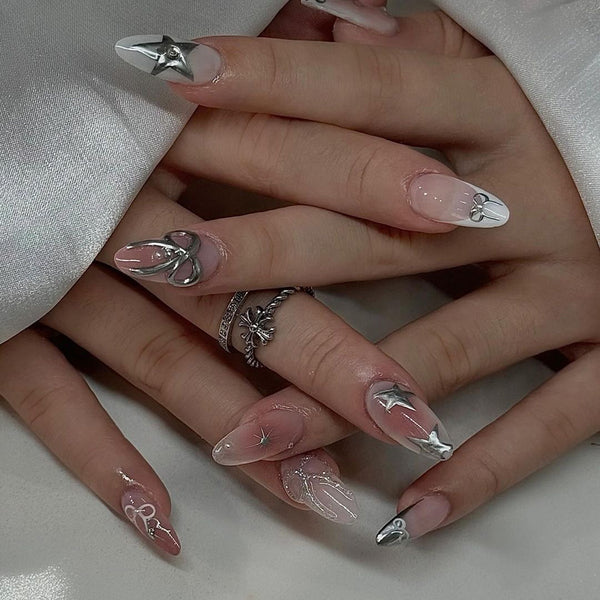 12 Sizes-24 Pcs Press On Nails JP3223