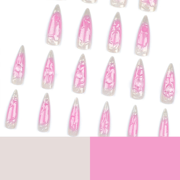 12 Sizes-24 Pcs Press On Nails JP2954