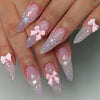 Almond Long Pink Press on Nails