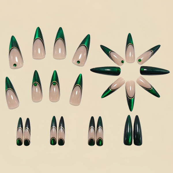 12 Sizes-24 Pcs Press On Nails Y1816