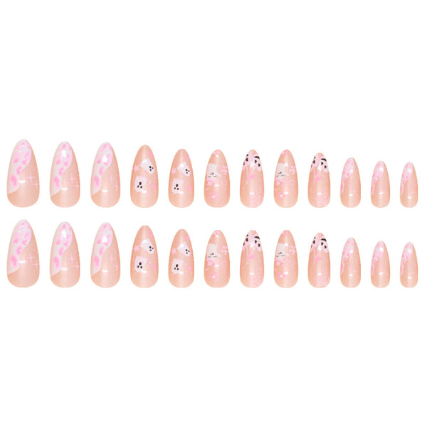 12 Sizes-24 Pcs Press On Nails W1770