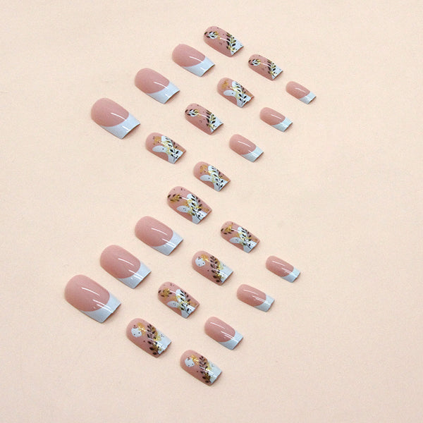 12 Sizes-24 Pcs Press On Nails W605
