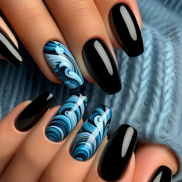 12 Sizes-24 Pcs Press On Nails Y406