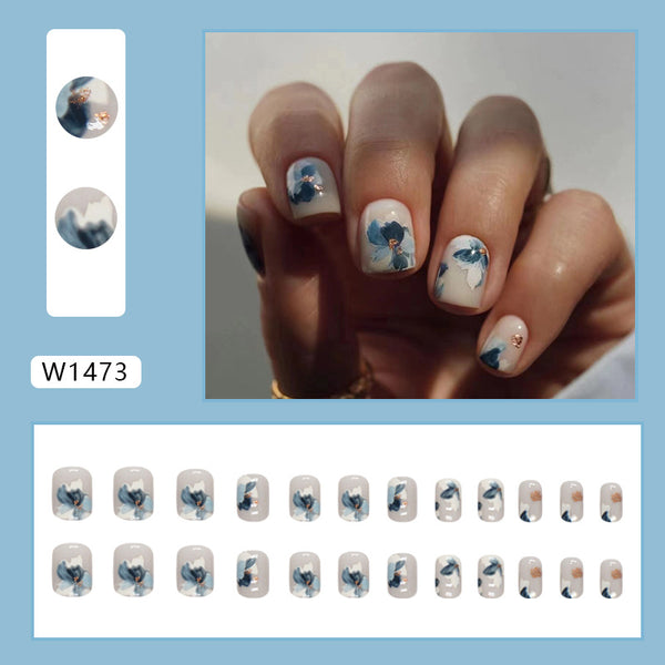 12 Sizes-24 Pcs Press On Nails W1473