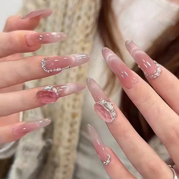 12 Sizes-24 Pcs Press On Nails MY082
