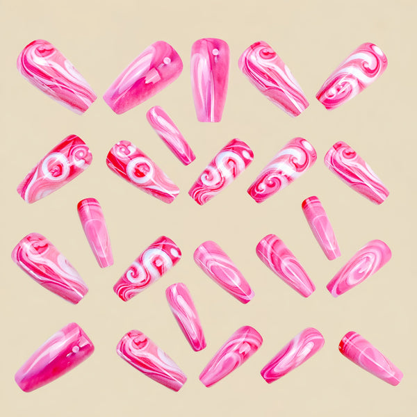 12 Sizes-24 Pcs Press On Nails Y1961