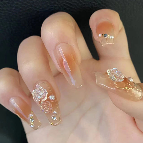 12 Sizes-24 Pcs Press On Nails Z402